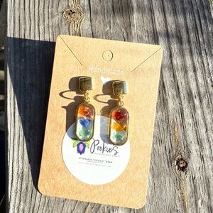 Handmade Colorful Resin Earrings